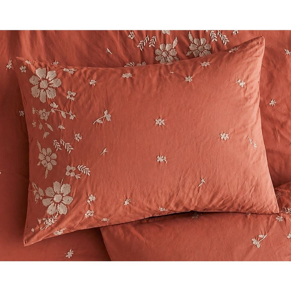 Urban Outfitters Samantha Embroidered Floral Sham